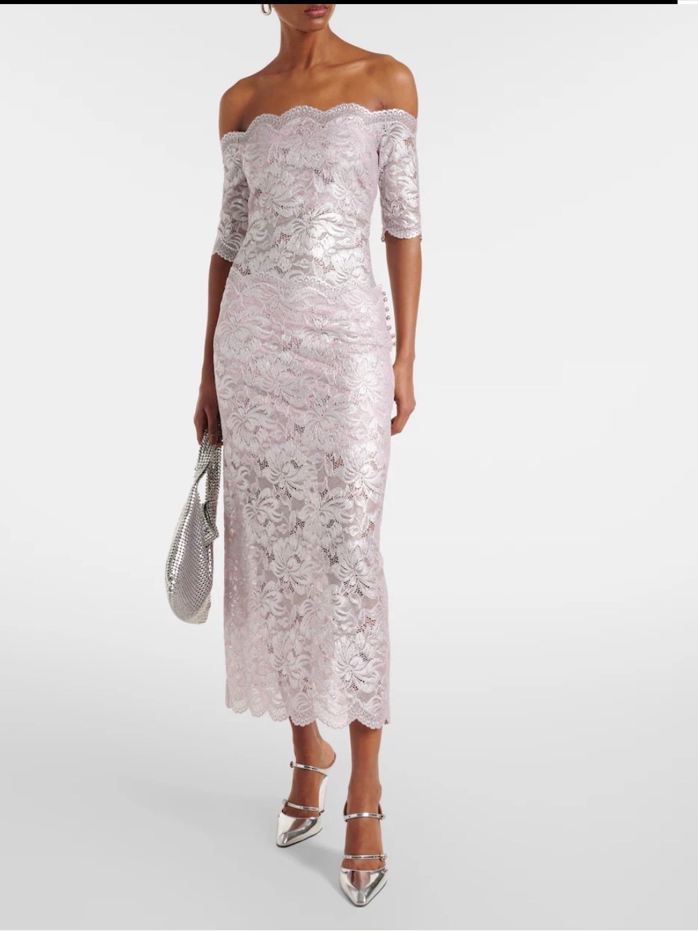 Paco Rabbane Lace Midi Skirt